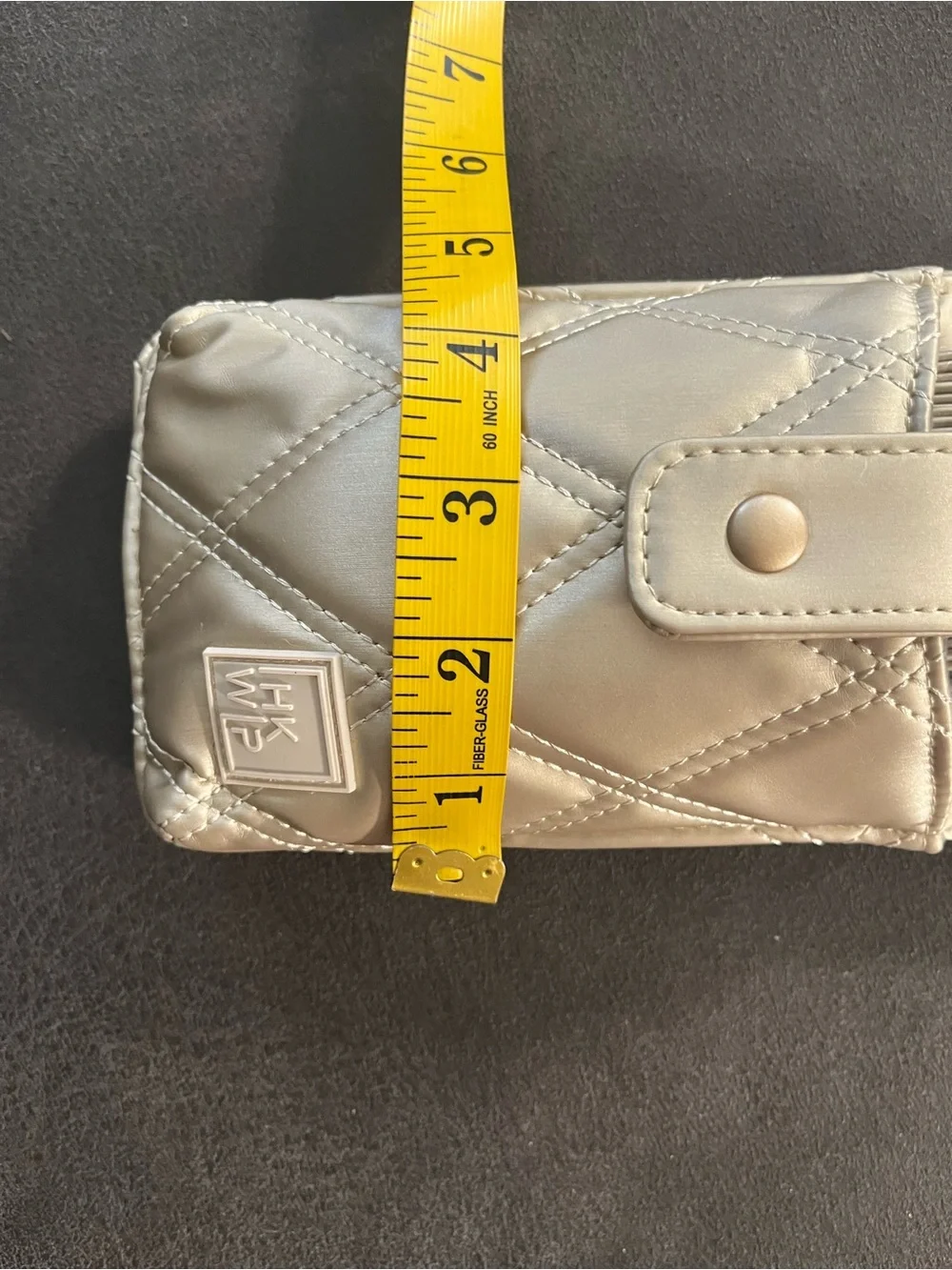 IHKWIP Quilted Crossbody Phone Pouch in Metallic Gold NWT